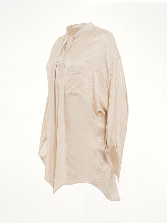 Twisted Swing Blouse in Dusty Ivory