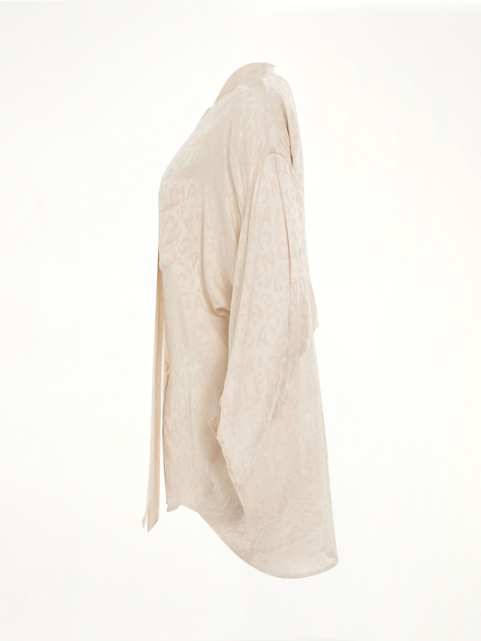 Twisted Swing Blouse in Dusty Ivory