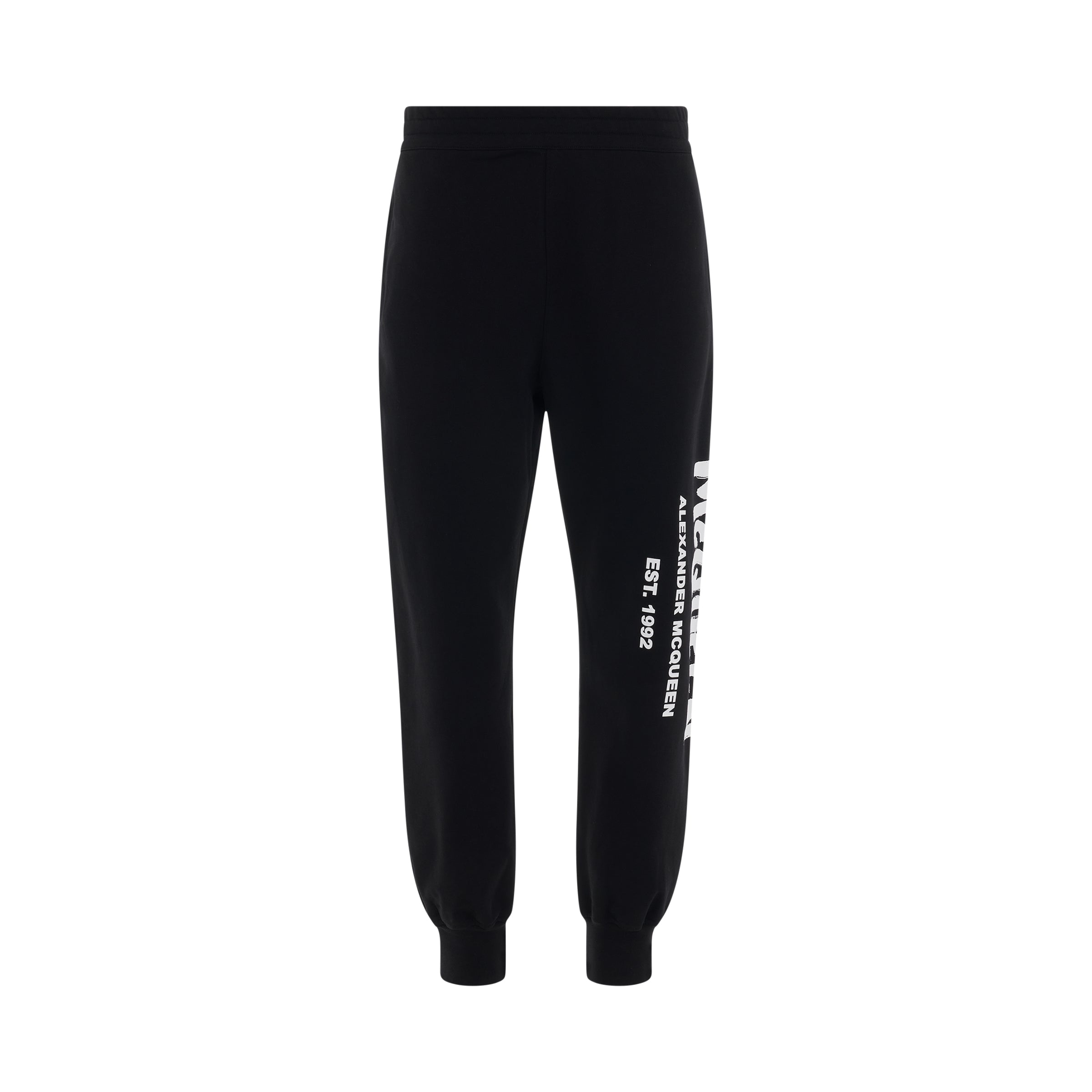 Graffiti Organic Sweatpants in Black/White