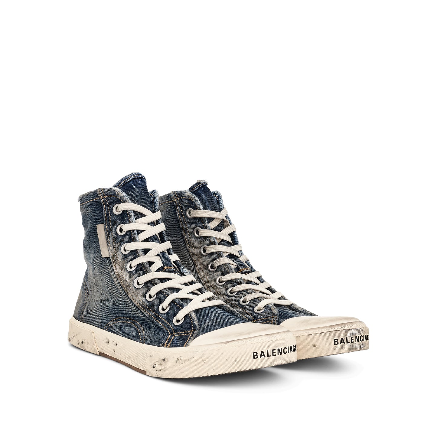 Paris High Top Denim Sneaker in Blue