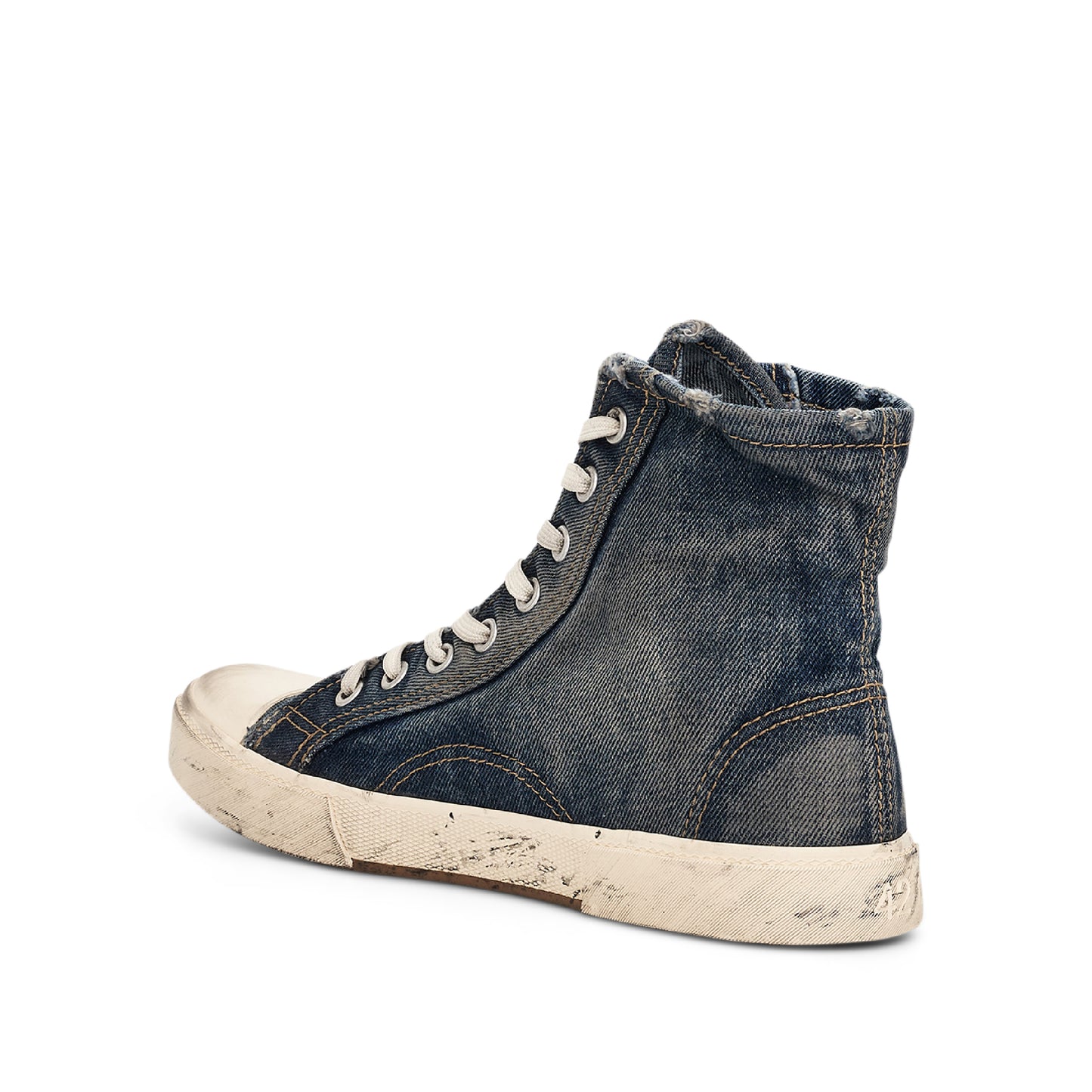 Paris High Top Denim Sneaker in Blue