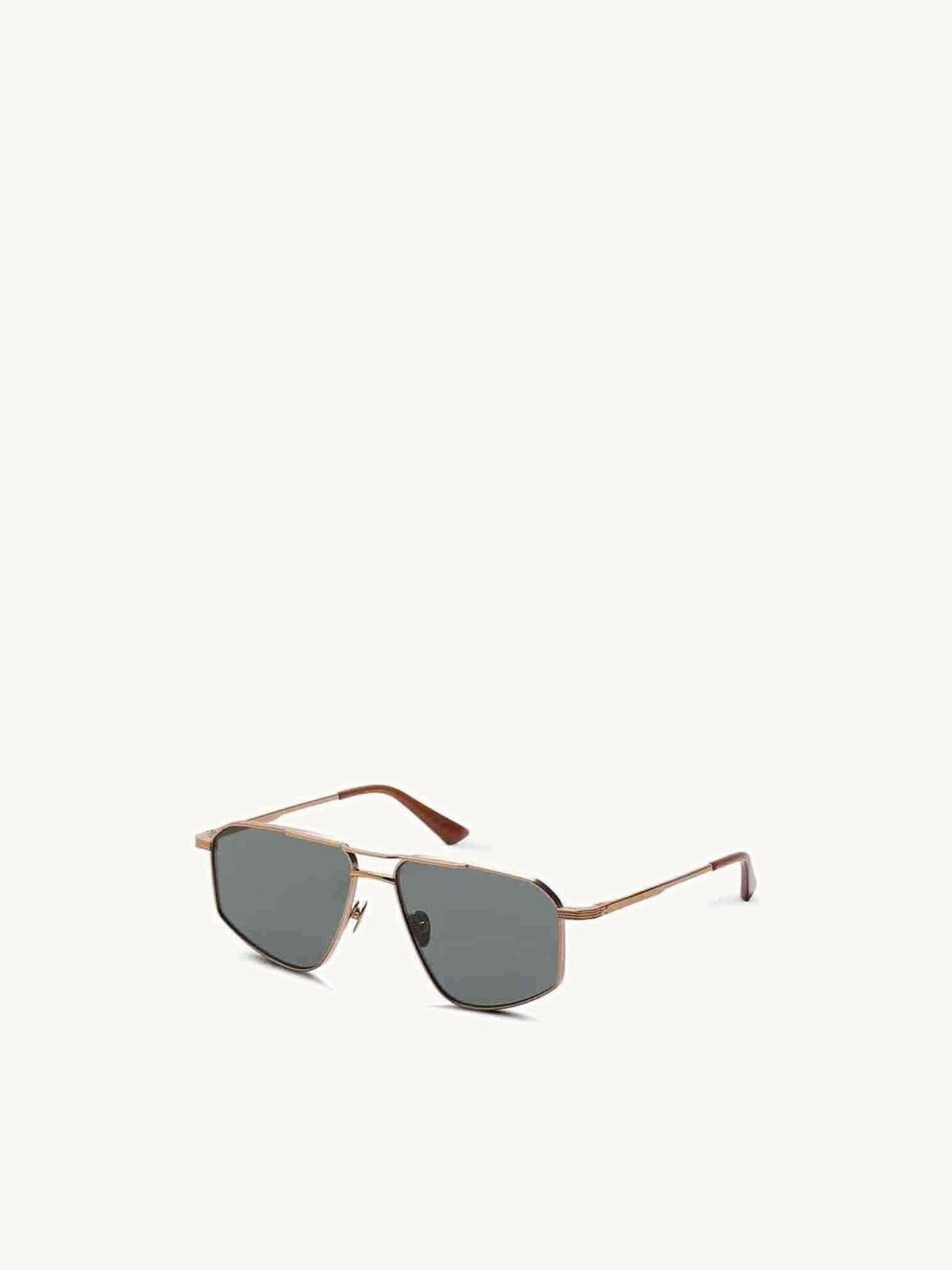 Thirty Six II Sunglasses with Green Lens in Gold Silver