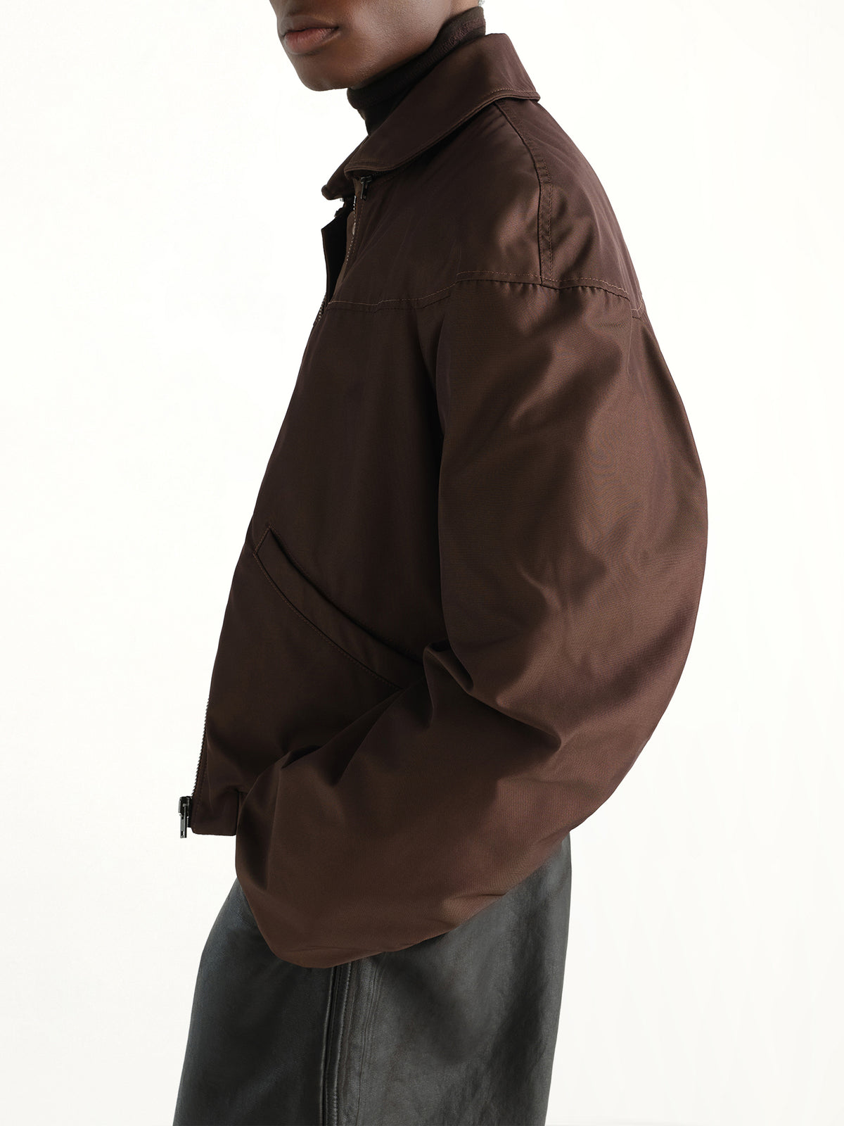Puffer Blouson in Praline