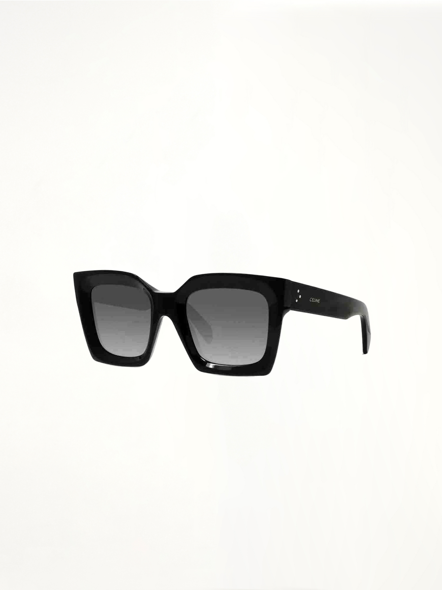 CL40130I Square Sunglasses with Smoke Polarised Lens in Black