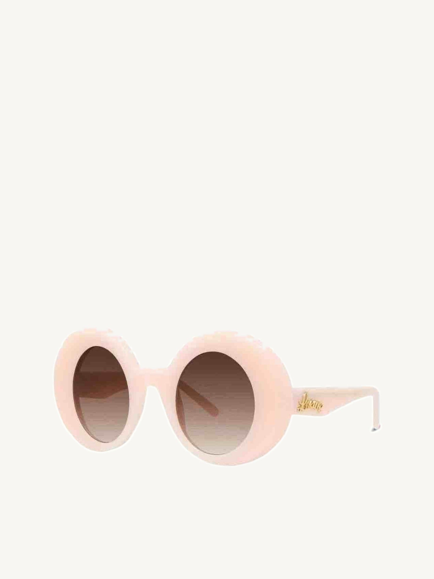 Round Sunglasses with Gradient Violet Lens in Shiny Pink
