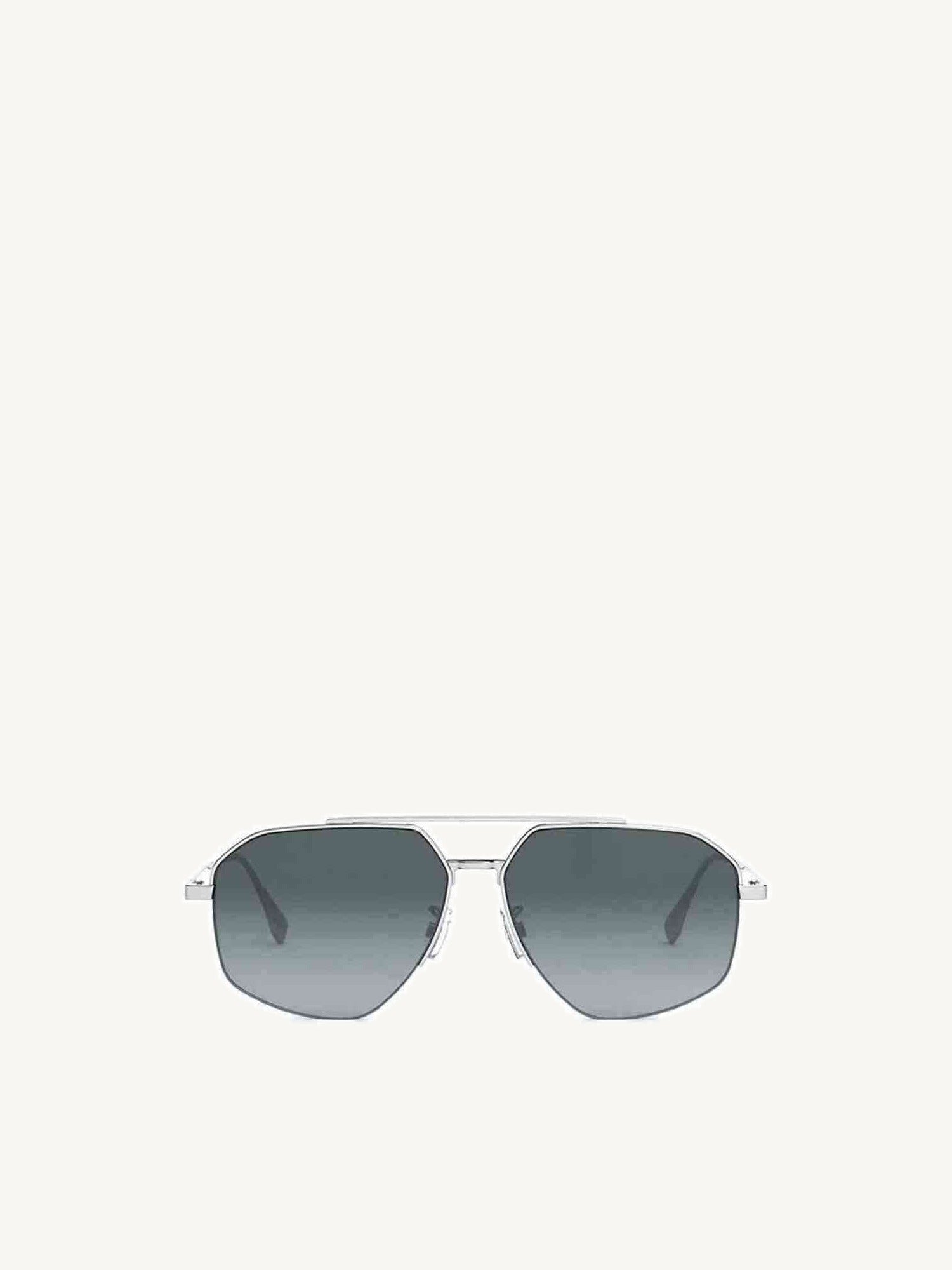 FE40062U Aviator Sunglasses with Smoke Polarised Lens in Shiny Light Ruthenium