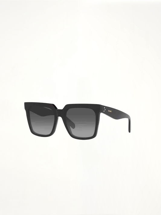 CL4055IN Square Sunglasses with Gradient Smoke Lens in Black