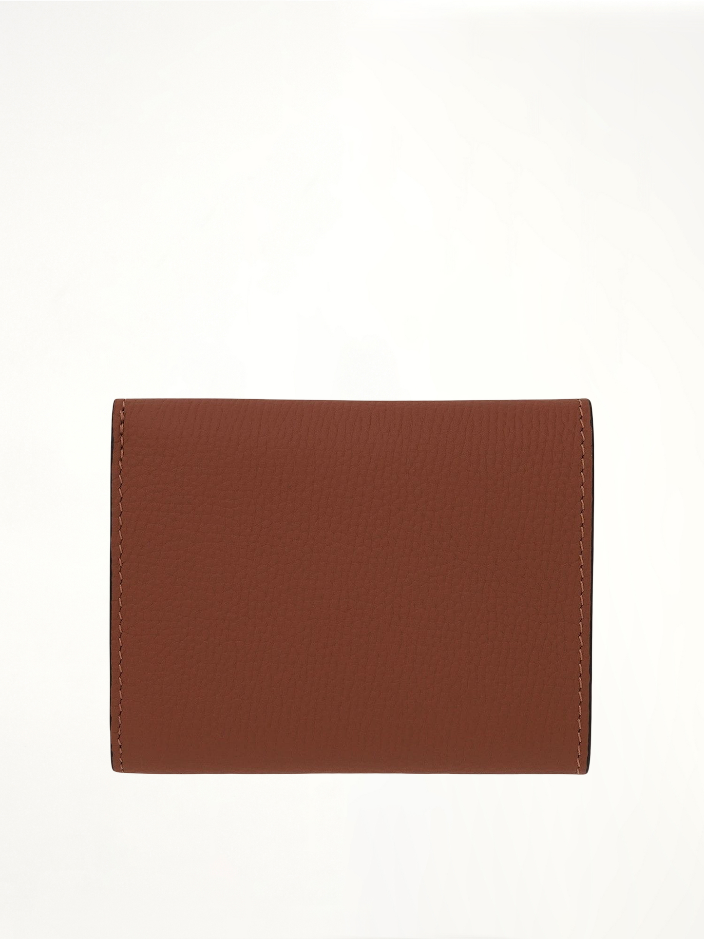 Anagram Trifold Wallet Pebble Grain Calfskin in Tan