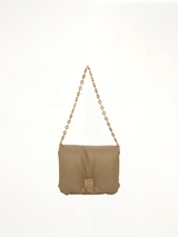 Puffer Goya Bag in Shiny Nappa Lambskin in Clay Green
