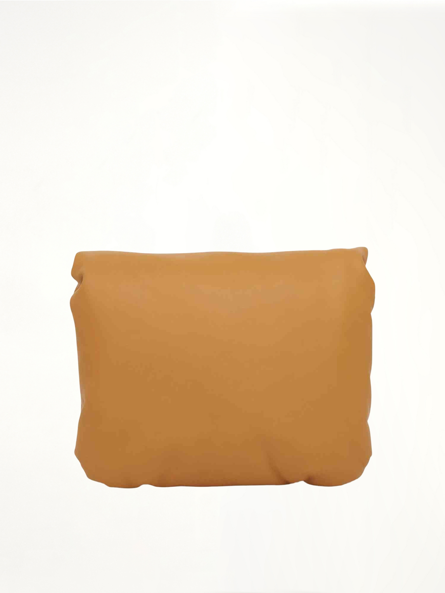 Puffer Goya Bag in Shiny Nappa Lambskin in Camel