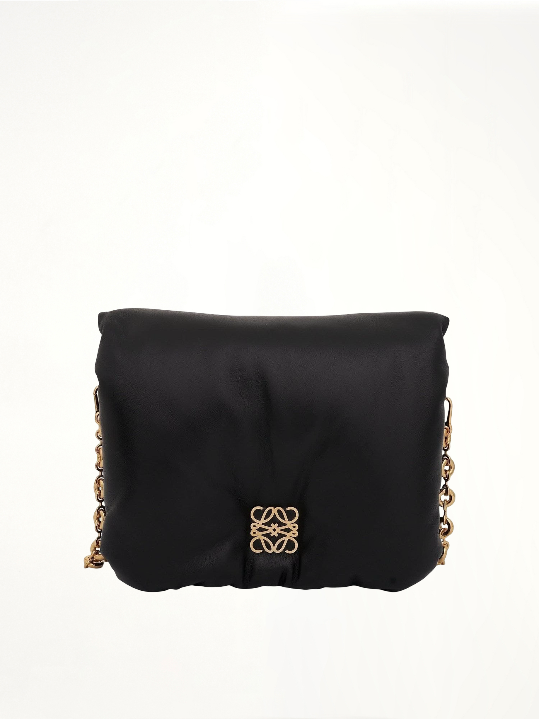Puffer Goya Bag in Shiny Nappa Lambskin in Black