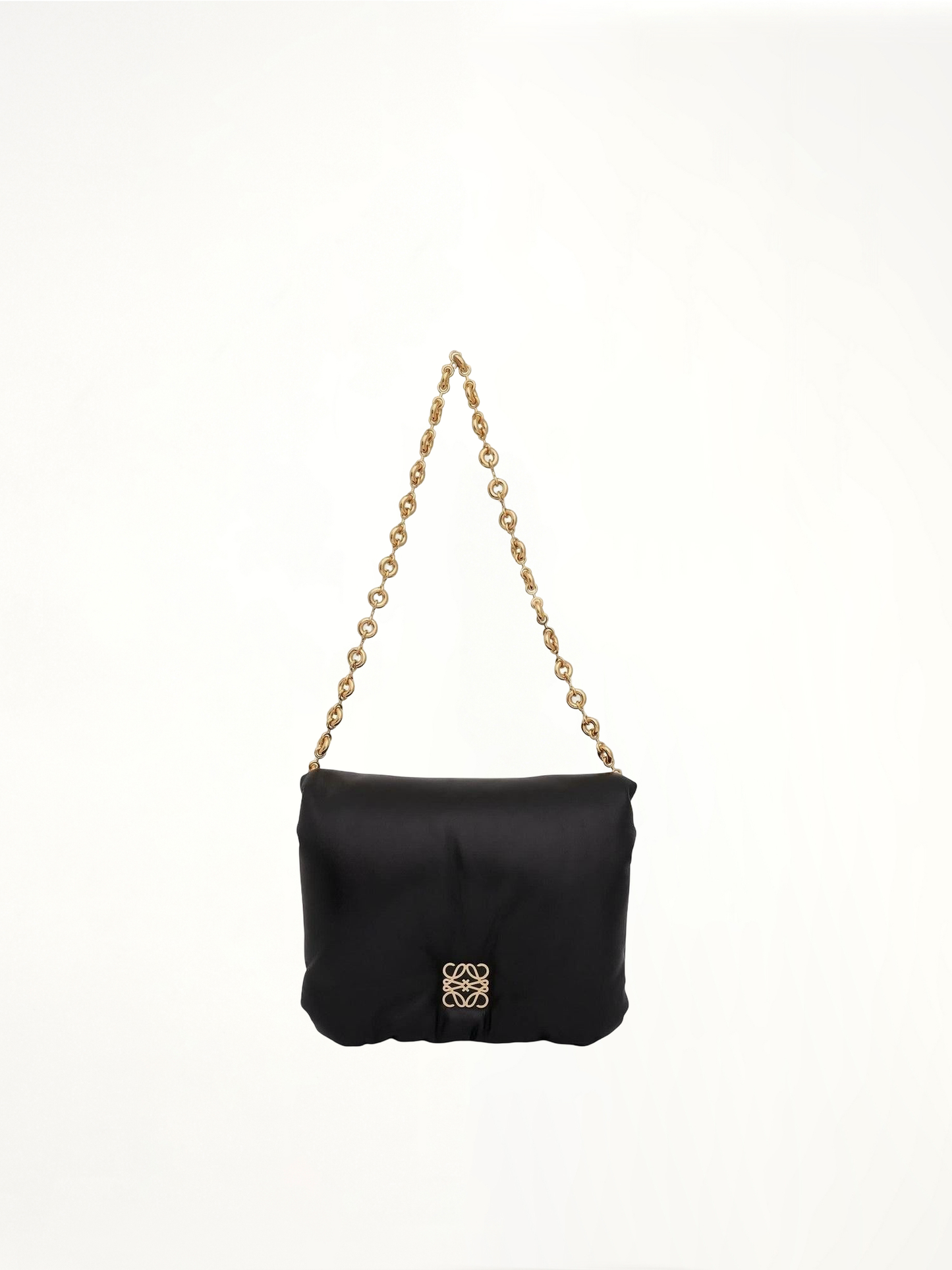 Puffer Goya Bag in Shiny Nappa Lambskin in Black