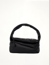 Puffer Puzzle Hobo Bag in Shiny Nappa Lambskin in Black