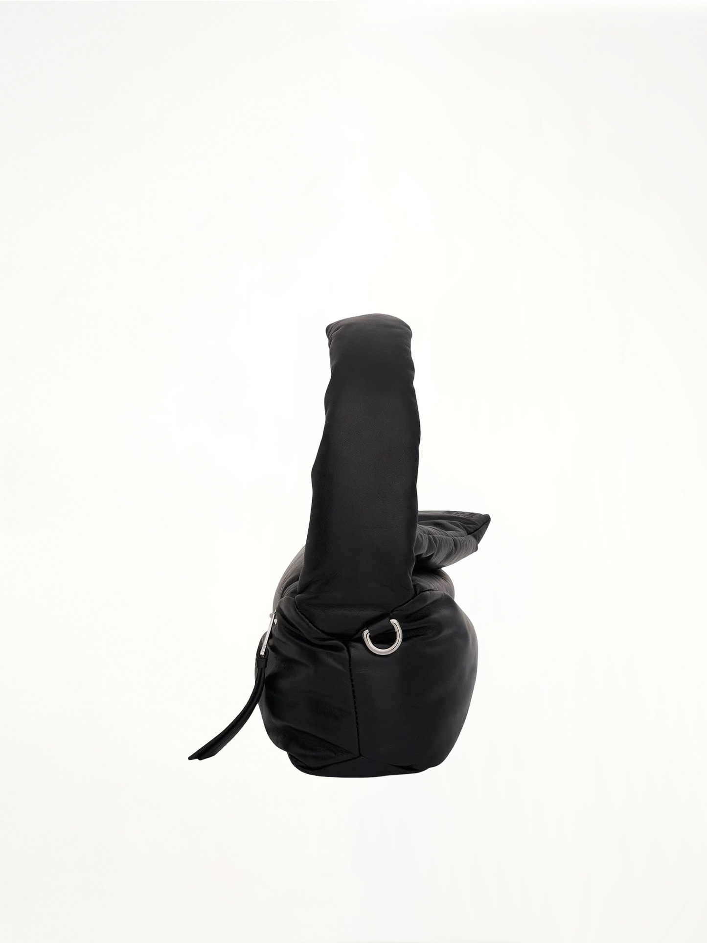 Puffer Puzzle Hobo Bag in Shiny Nappa Lambskin in Black