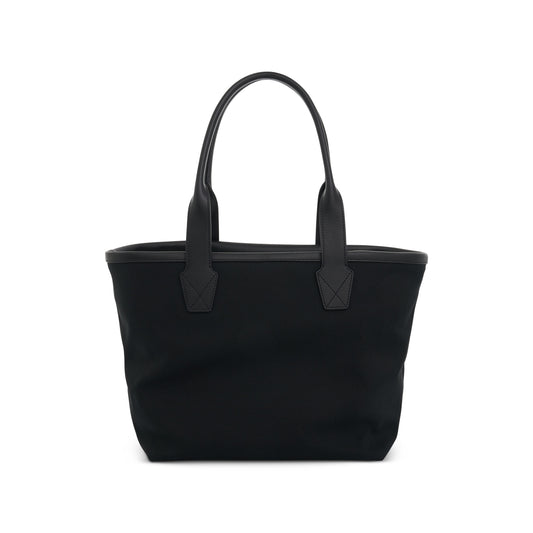 Jumbo Canvas Tote Bag in Black/White