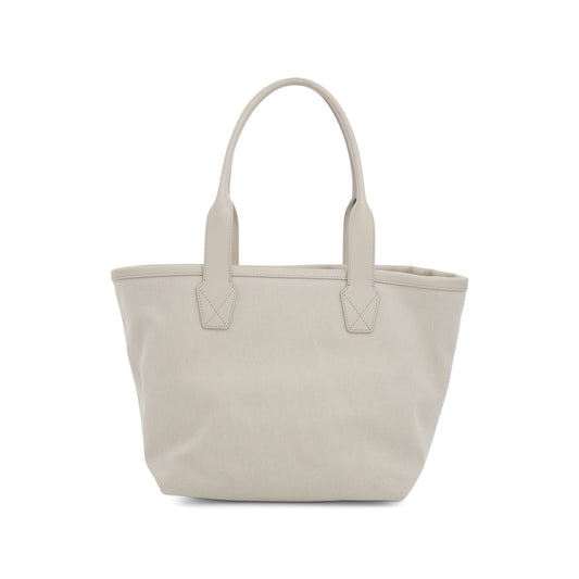 Jumbo Canvas Tote Bag in Natural/Black