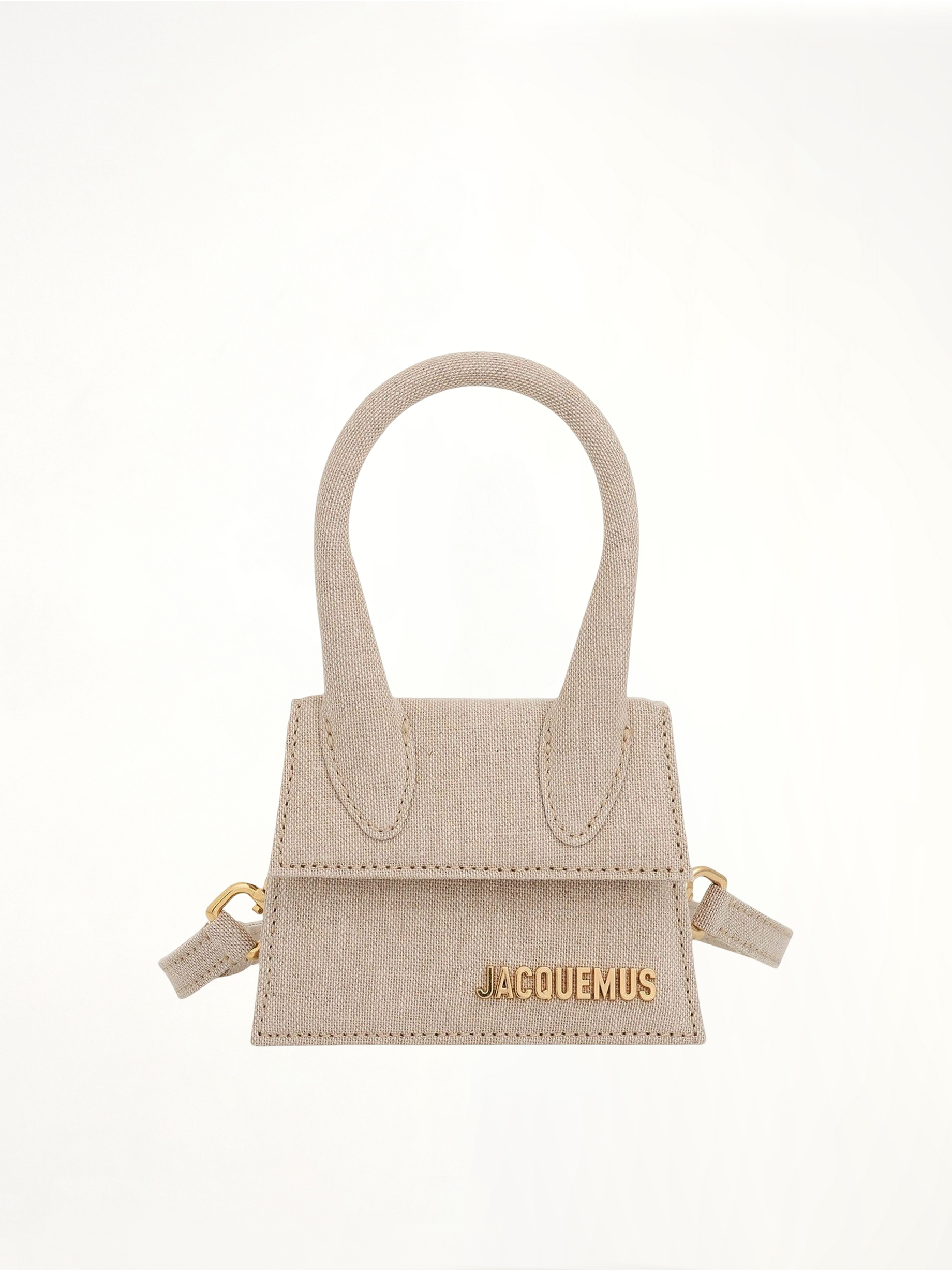 Le Chiquito Mini Leather Bag in Light Grey