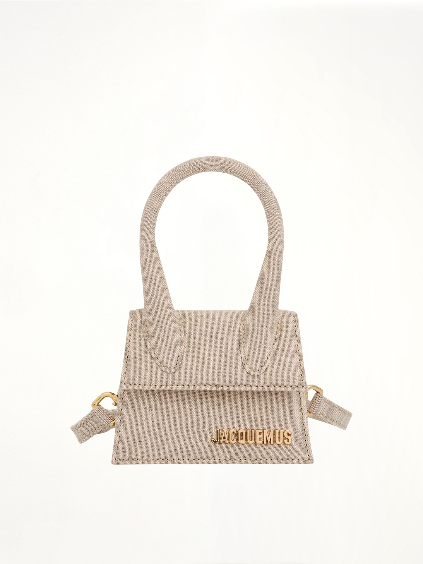 Le Chiquito Mini Leather Bag in Light Grey