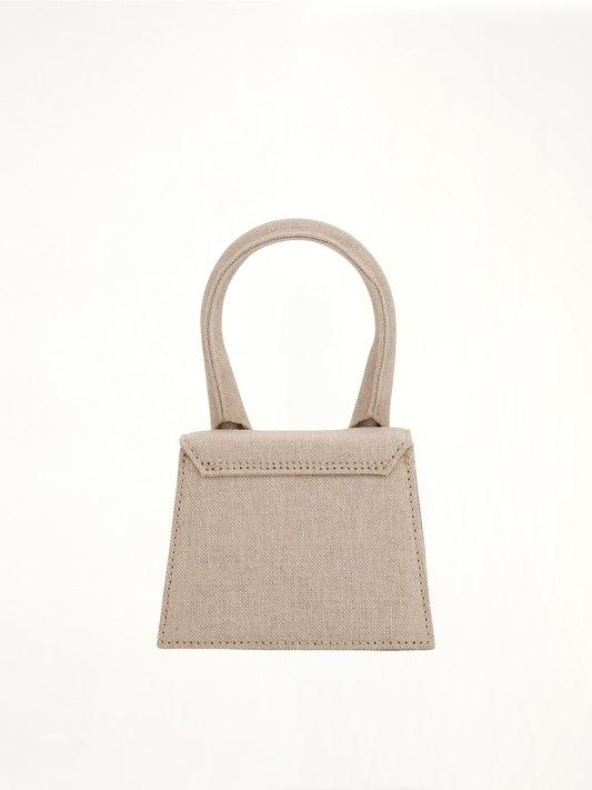 Le Chiquito Mini Leather Bag in Light Grey