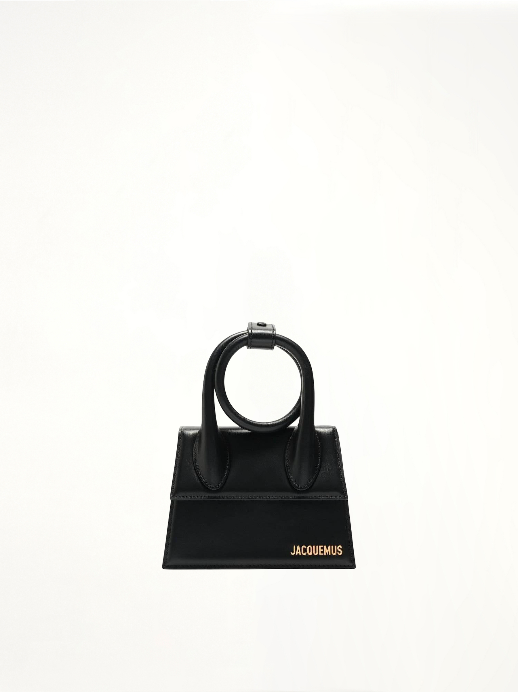Le Chiquito Noeud Leather Bag in Black