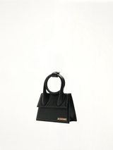Le Chiquito Noeud Leather Bag in Black