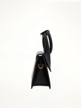 Le Chiquito Noeud Leather Bag in Black