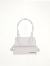 Le Chiquito Moyen Leather Bag in White