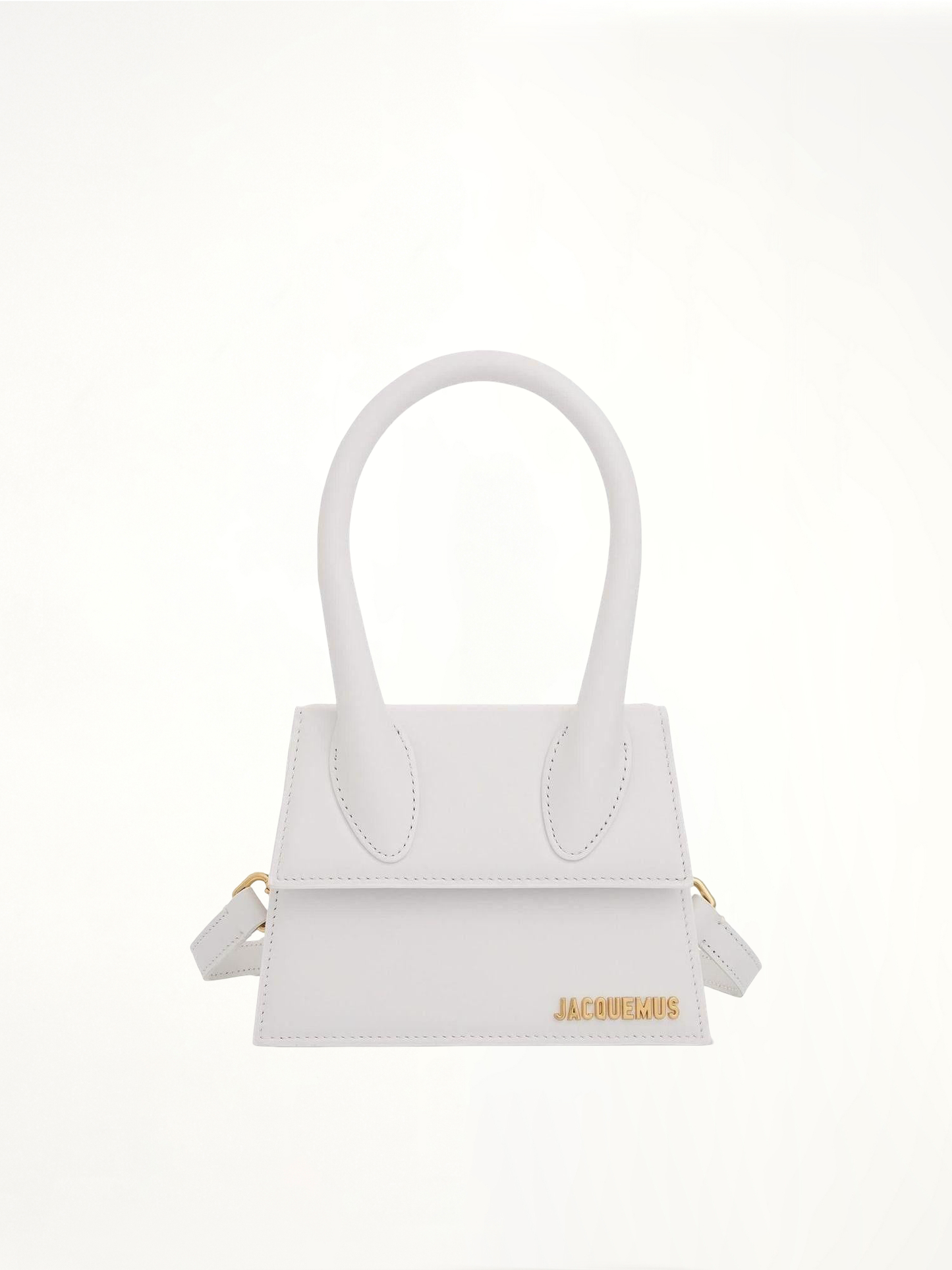 Le Chiquito Moyen Leather Bag in White