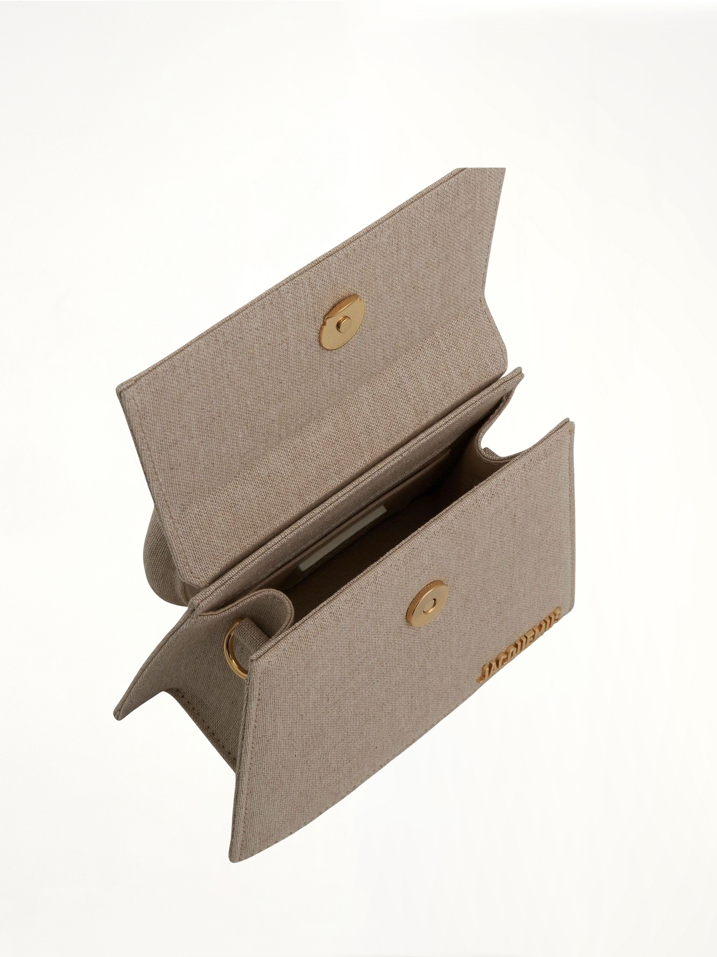 Le Chiquito Moyen Leather Bag in Light Grey