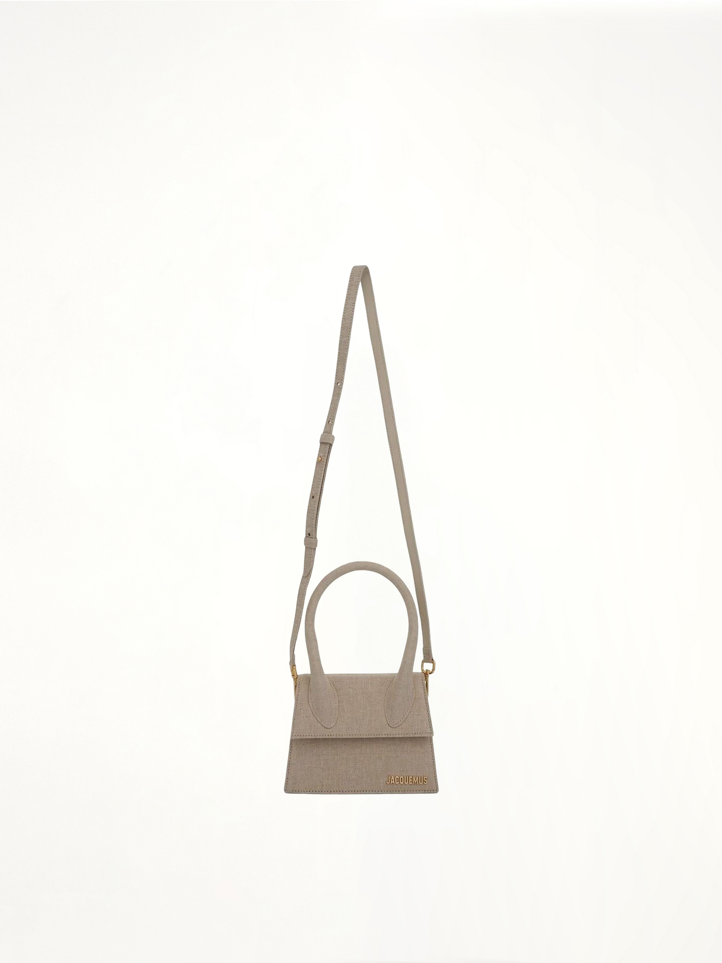 Le Chiquito Moyen Leather Bag in Light Grey