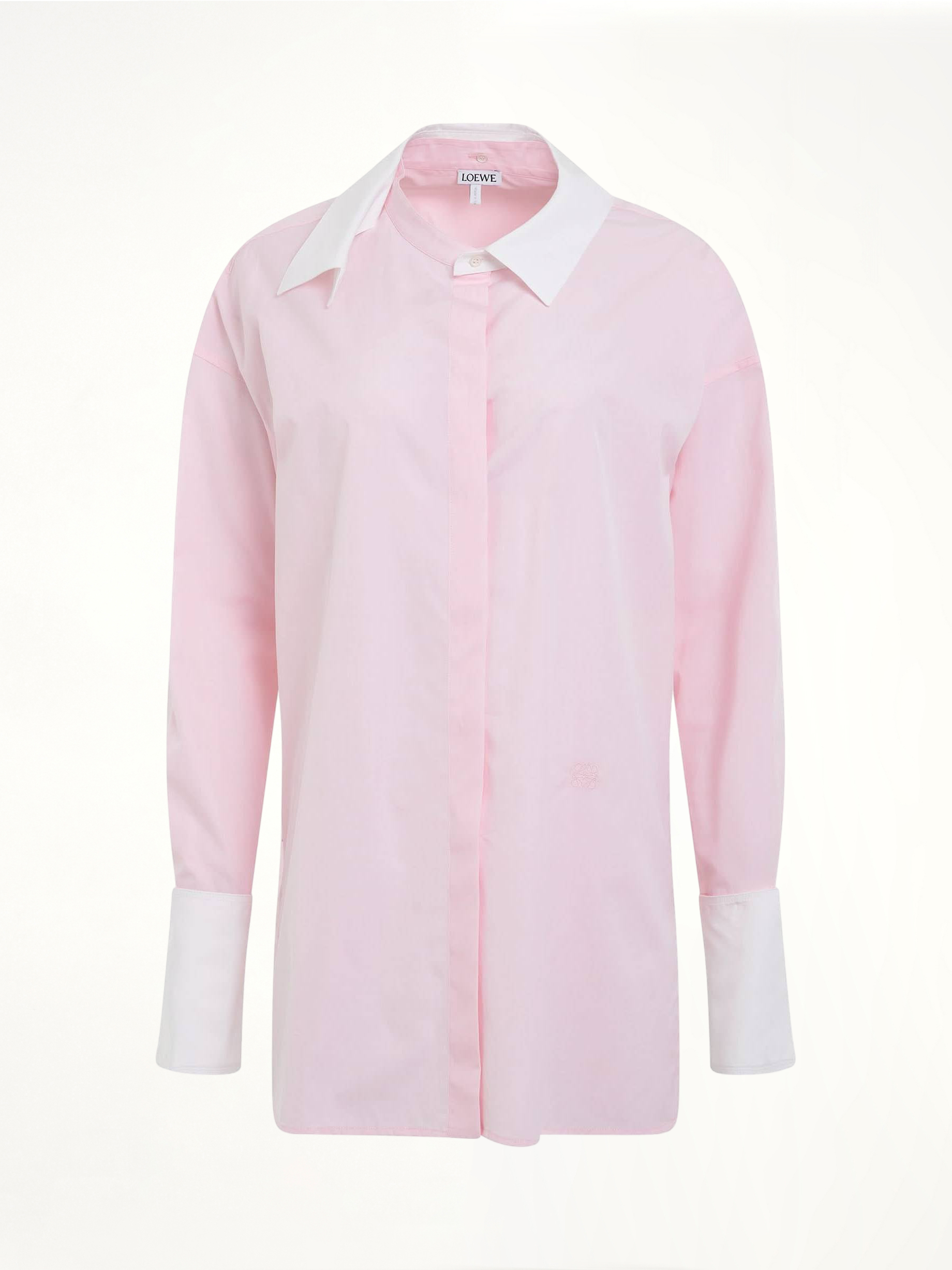 Deconstructed Cotton Shirt in Chalk