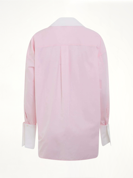 Deconstructed Cotton Shirt in Chalk