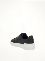 B-Court Calfskin Sneaker in Black/White Back View | BALMAIN
