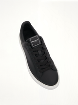 B-Court Calfskin Sneaker in Black/White Top View | BALMAIN