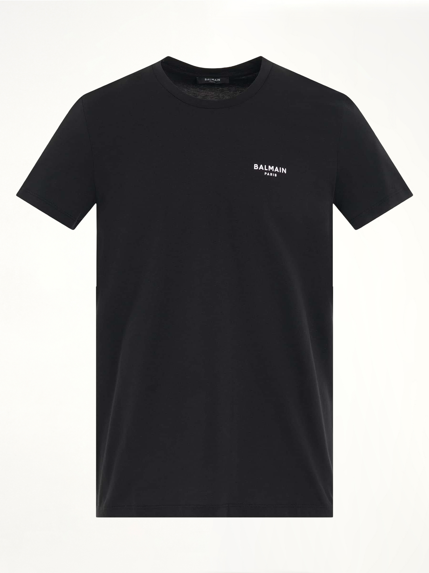 Logo Flock Classic Fit T-Shirt in Black/White