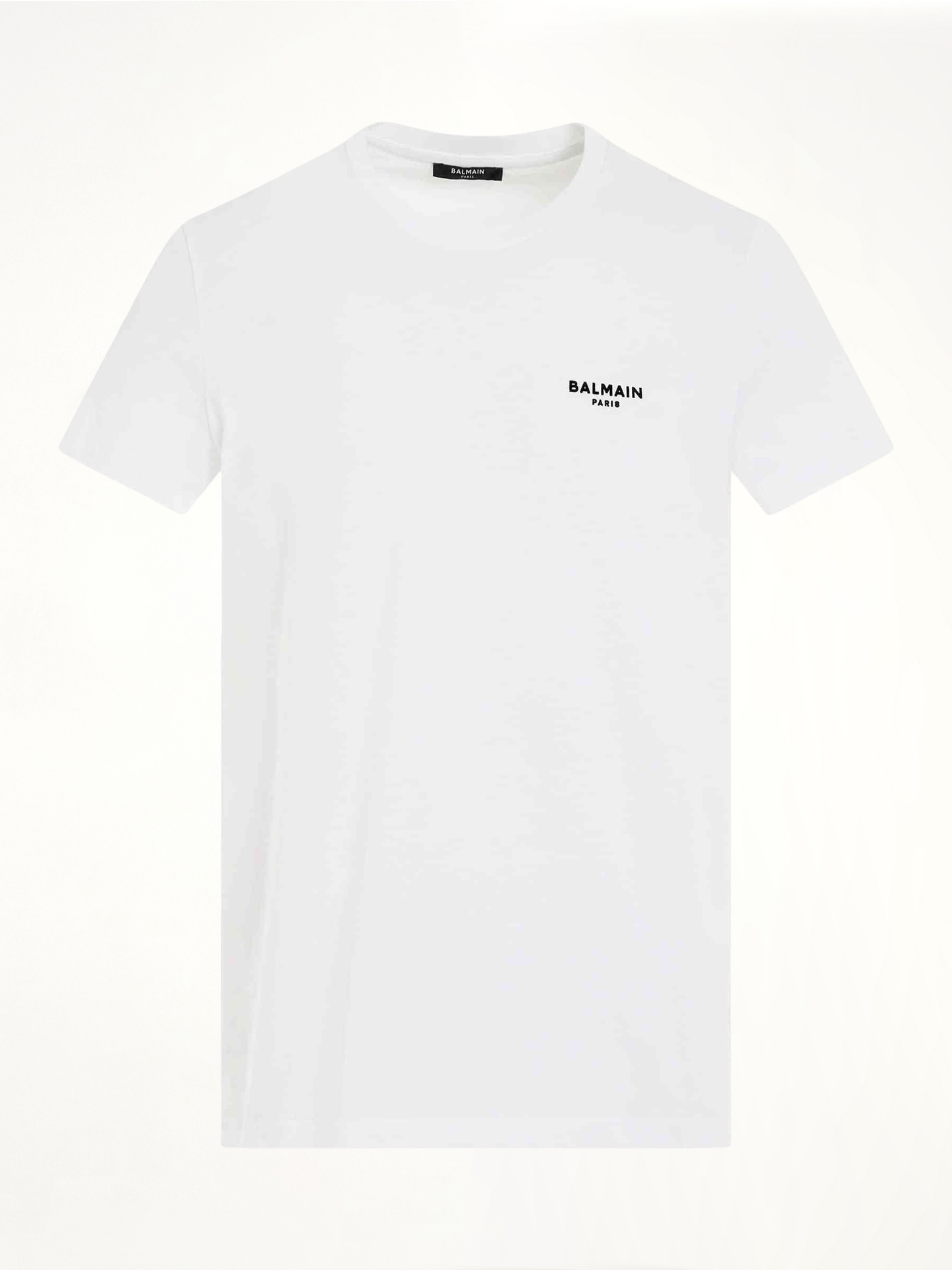 Logo Flock Classic Fit T-Shirt in White/Black