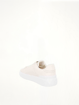 B-Court Calfskin Sneaker in White Back View | BALMAIN