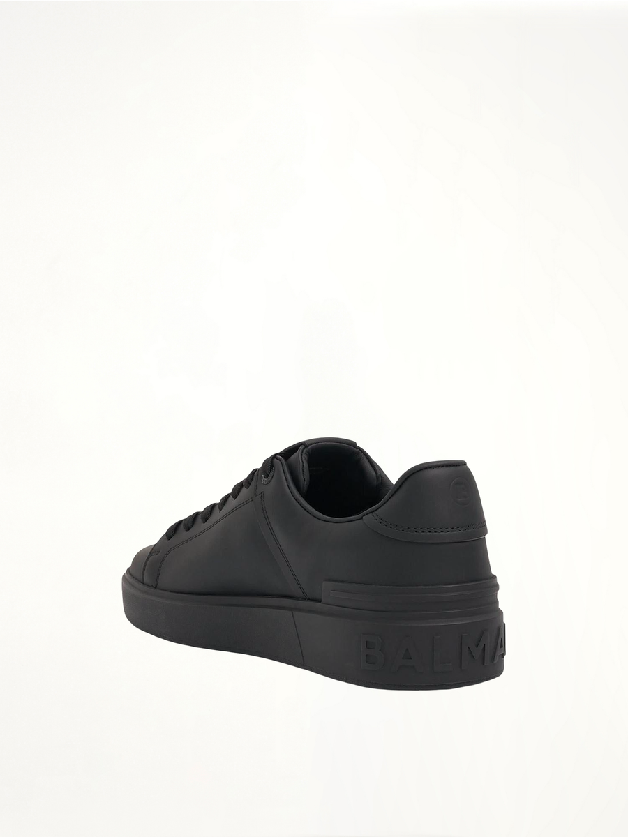B-Court Sneaker in Black Back View | BALMAIN