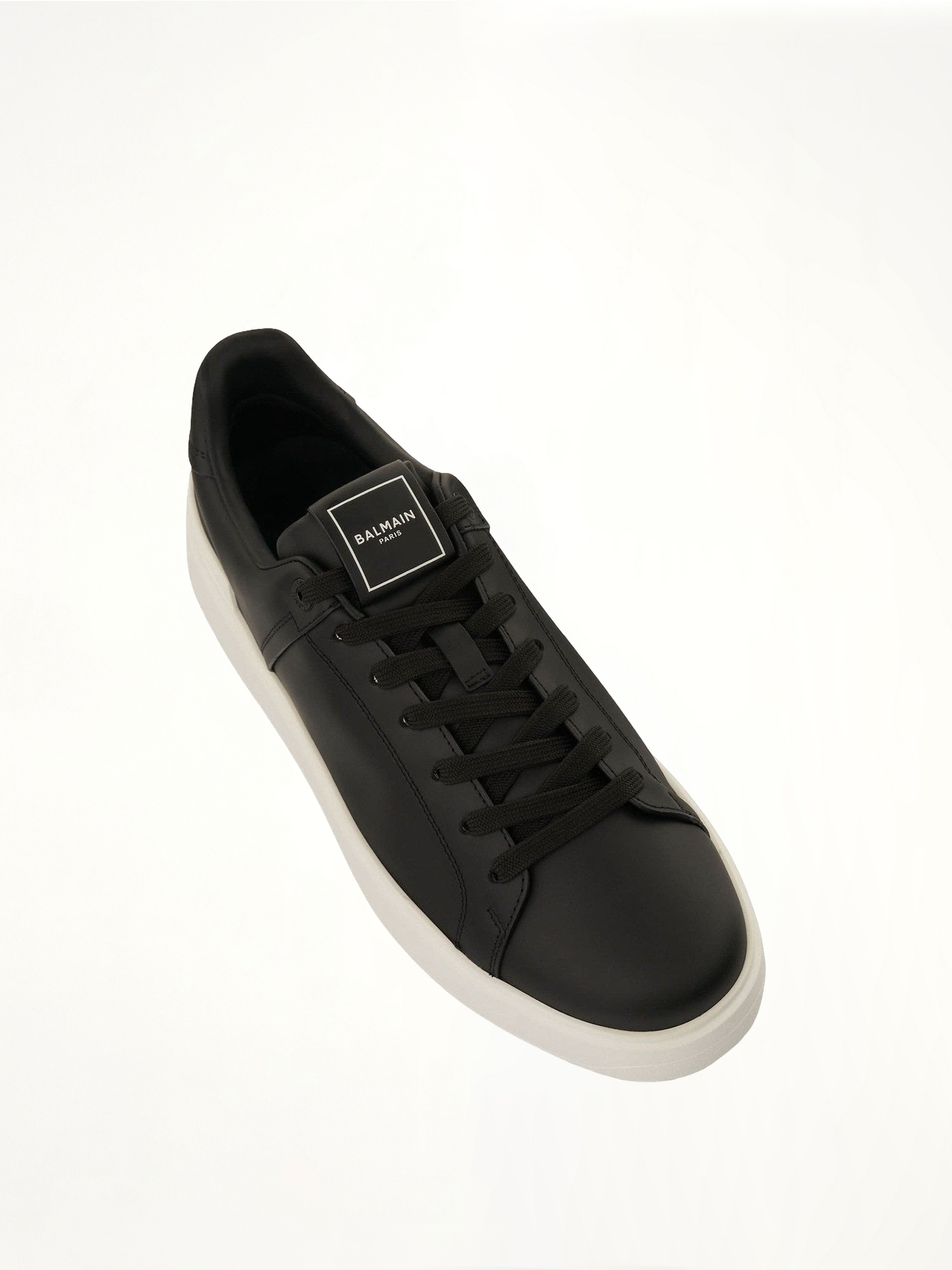 B-Court Calfskin Sneaker in Black/White