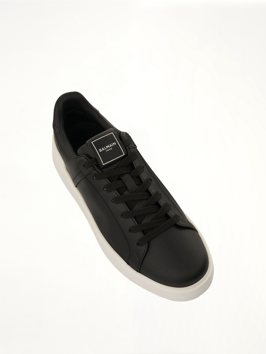 B-Court Calfskin Sneaker in Black/White