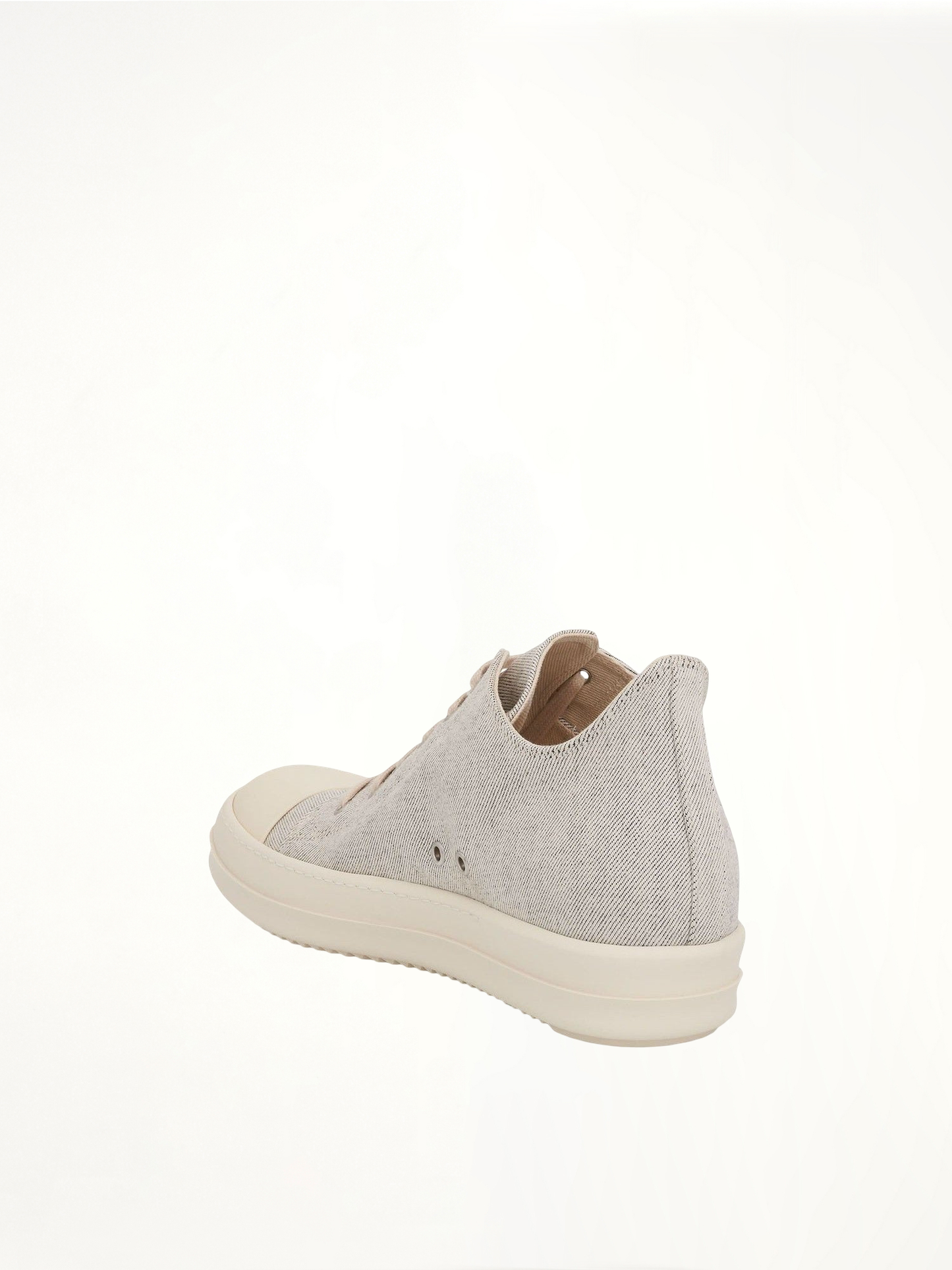 DRKSHDW Low Denim Sneakers in Melange Milk/Milk