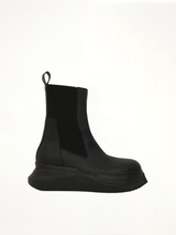 DRKSHDW Woven Beatle Abstract Boots in Black Side View | RICK OWENS DRKSHDW
