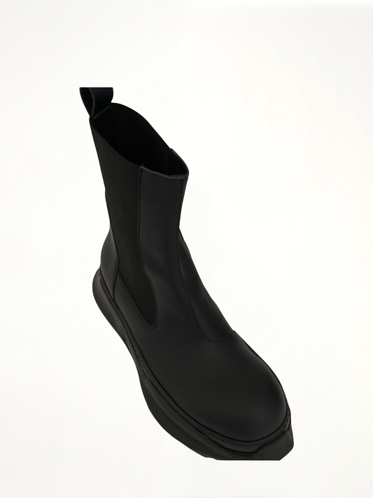 DRKSHDW Woven Beatle Abstract Boots in Black