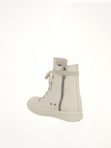EDFU Leather Sneakers in Milk Back View | RICK OWENS