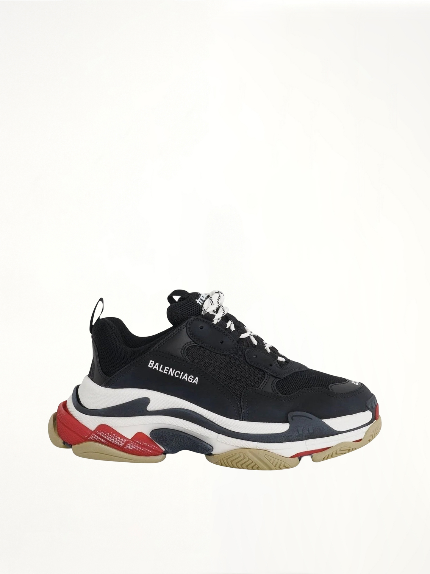 Triple S Sneaker in Black/Red