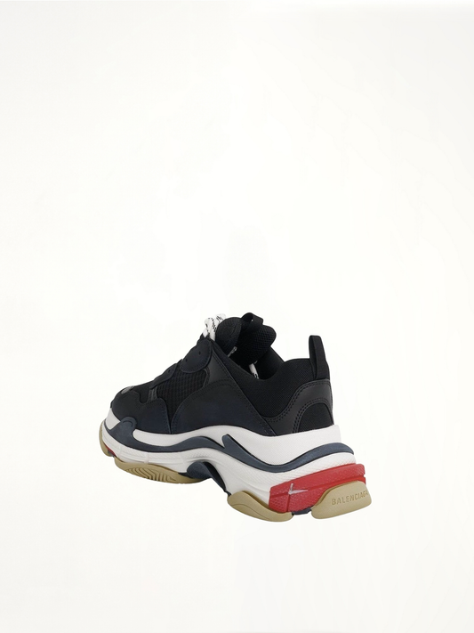 Triple S Sneaker in Black/Red