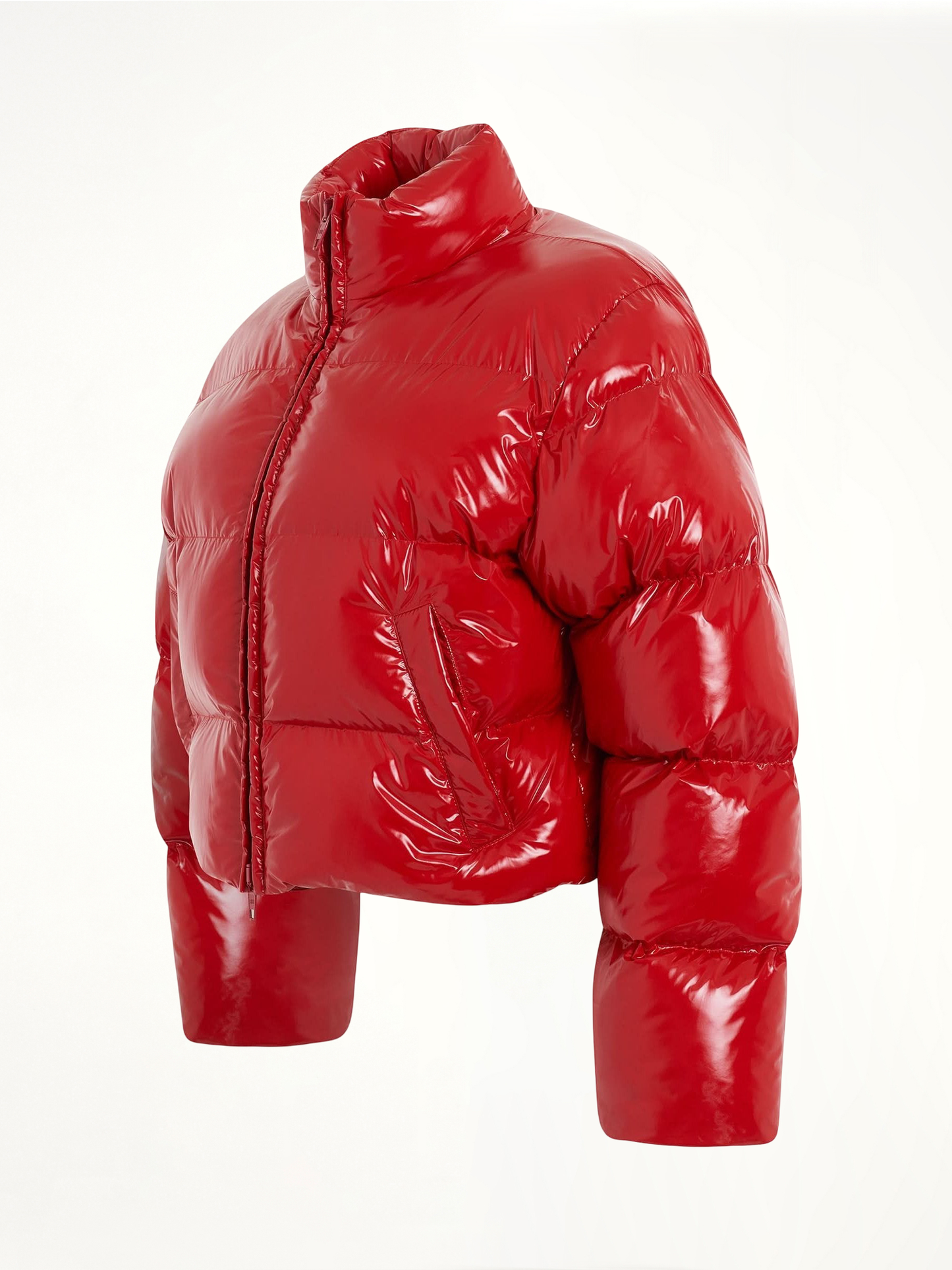 Shrunk Puffer Jacket in Red