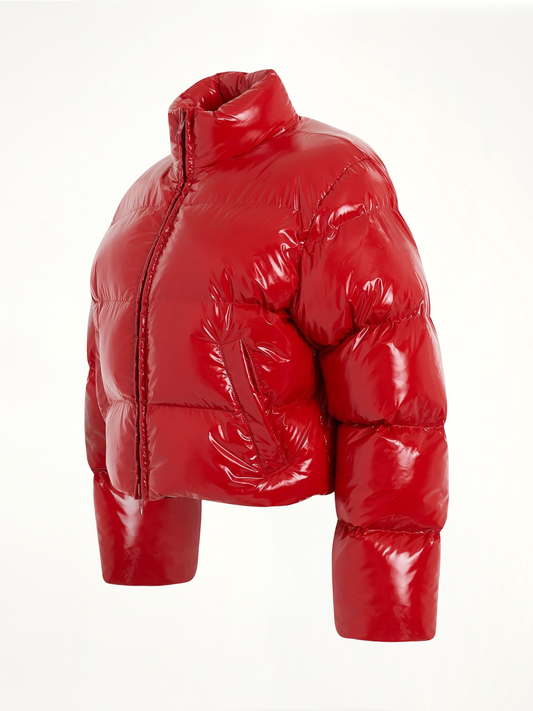 Shrunk Puffer Jacket in Red