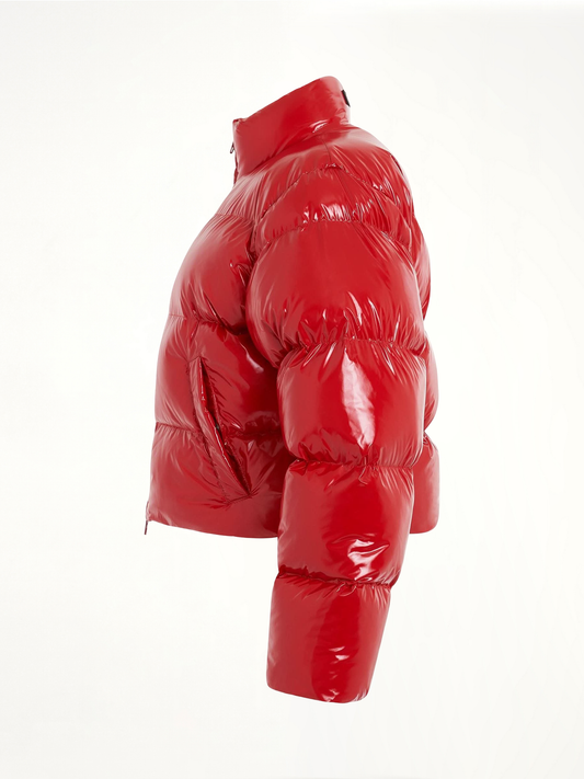 Shrunk Puffer Jacket in Red