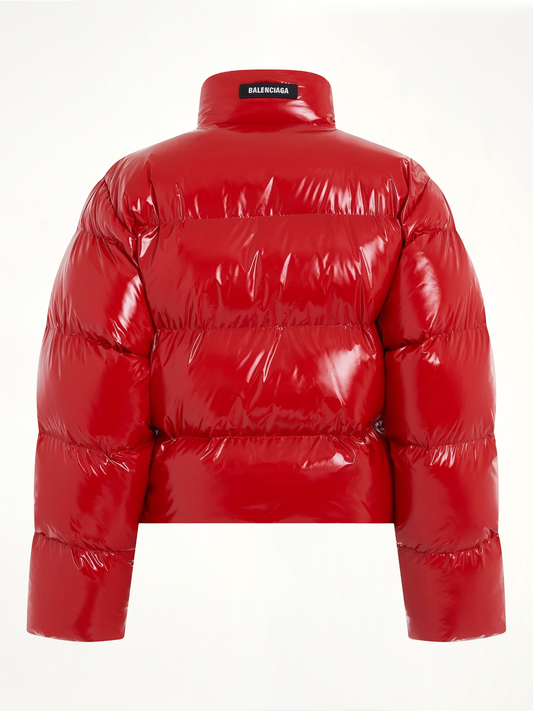 Shrunk Puffer Jacket in Red